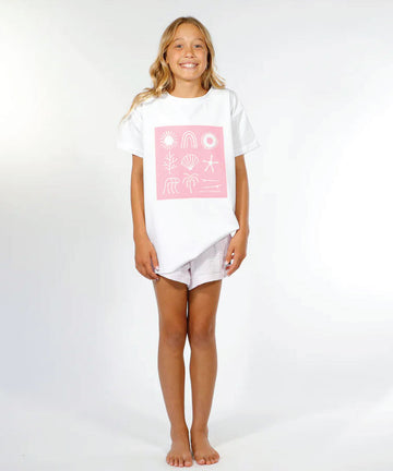 Hello Stranger Sea Shell Bailey Tee - White/Pink